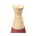 thumbnail image 5 of Set of 2 31.5 inch Tall Handcrafted Bamboo Floor Vase, Burgundy and Natural Finish, Decorative Accent, Large Floor Vase, Sustainable Bamboo, Living Room, Dining Room, Entryway Decor, 5 of 7