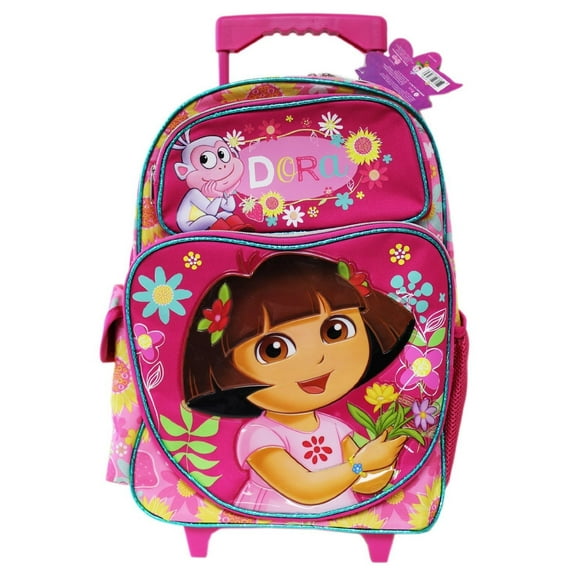Dora the Explorer- Large 16 inch Full-size Rolling Backpack - Sunflower