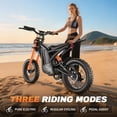 thumbnail image 5 of ASKGO GT16 Electric Dirt Bike for Adults, 750W Rated Motor, 28MPH, 48V 30Ah Battery, 16 Inch Tire, Full Suspension, Dual Hydraulic Brakes, Ages 16+, Class 3, UL2849 Certified, 5 of 12