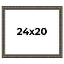 24x20 Frame Black Bamboo Solid Wood Picture Frame Width 1.5 Inches | Interior Frame Depth 0.5