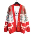 thumbnail image 4 of Suéter navideño de punto Suéteres de punto para hombres Cárdigan Pareja Suéter vintage Cárdigans Abrigo Chaqueta Y2K Ropa para hombres, 4 of 5