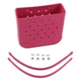 thumbnail image 1 of Bolsas de playa para mujer, impermeables, a prueba de arena, diseño de agujeros, color brillante, bolsa de mano portátil para exteriores, para playa, piscina, Camping, rosa roja, 1 of 14