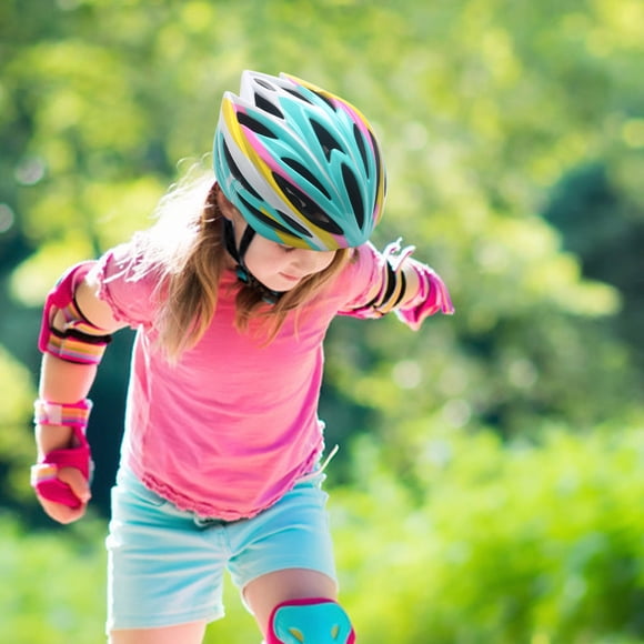 Kids Bike Helmet Adjustable, Ventilated Skateboard Helmet, Lightweight Safety Cycle Helmet, Shock-Absorbent PC Shell for Cycling Scooter