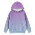 thumbnail image 3 of TQWQT Hoodies for Teen Girls Long Sleeve Kids Preppy Clothes Size 10-12 Hooded Gradient Pullover Top Oversized Cute Sweatshirts 11-12 Years, 3 of 5