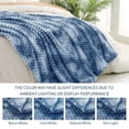 thumbnail image 6 of Exclusivo Mezcla Large Soft Fleece Throw Blanket, 50"x70" Stylish Jacquard Throw Blanket for Couch, Cozy, Warm, Lightweight Tie-dye Stone Blue Blanket, 6 of 10