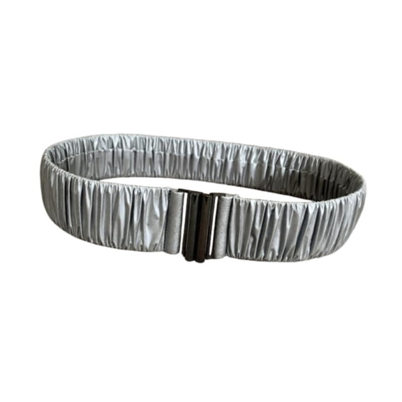 Abbraccia Women Elastic Waist Belt Chic Ruched Cinch Band with Convenient Metal Buckle Lightweight Waistband for Down Coat Suitable for Shopping Street Dates Co 64CM