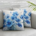 thumbnail image 3 of Fenyluxe Flowers Fashion Style Dirt-Resistant Square Throw Pillow Covers for Couch, Sofa, Bed - 1PC Pack - All Year Round Suitable for Car, Bedroom - Short Plush Material 24x24in, 3 of 5