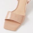 thumbnail image 3 of FSJ Women Ankle Strap Square Open Toe Pumps Strappy Clear Chunky Block Low Heeled Sandals Comfort Daily Work Party Dress Shoes Size 8 Pink, 3 of 4