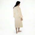 thumbnail image 3 of Women's Plush and Absorbent Turkish Cotton Bathrobe by Blue Nile Mills - Large/Extra Large, Cream, 3 of 6