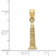 thumbnail image 3 of Auriga 14k Yellow Gold 3D Washington Monument Charm for Women, 3 of 6