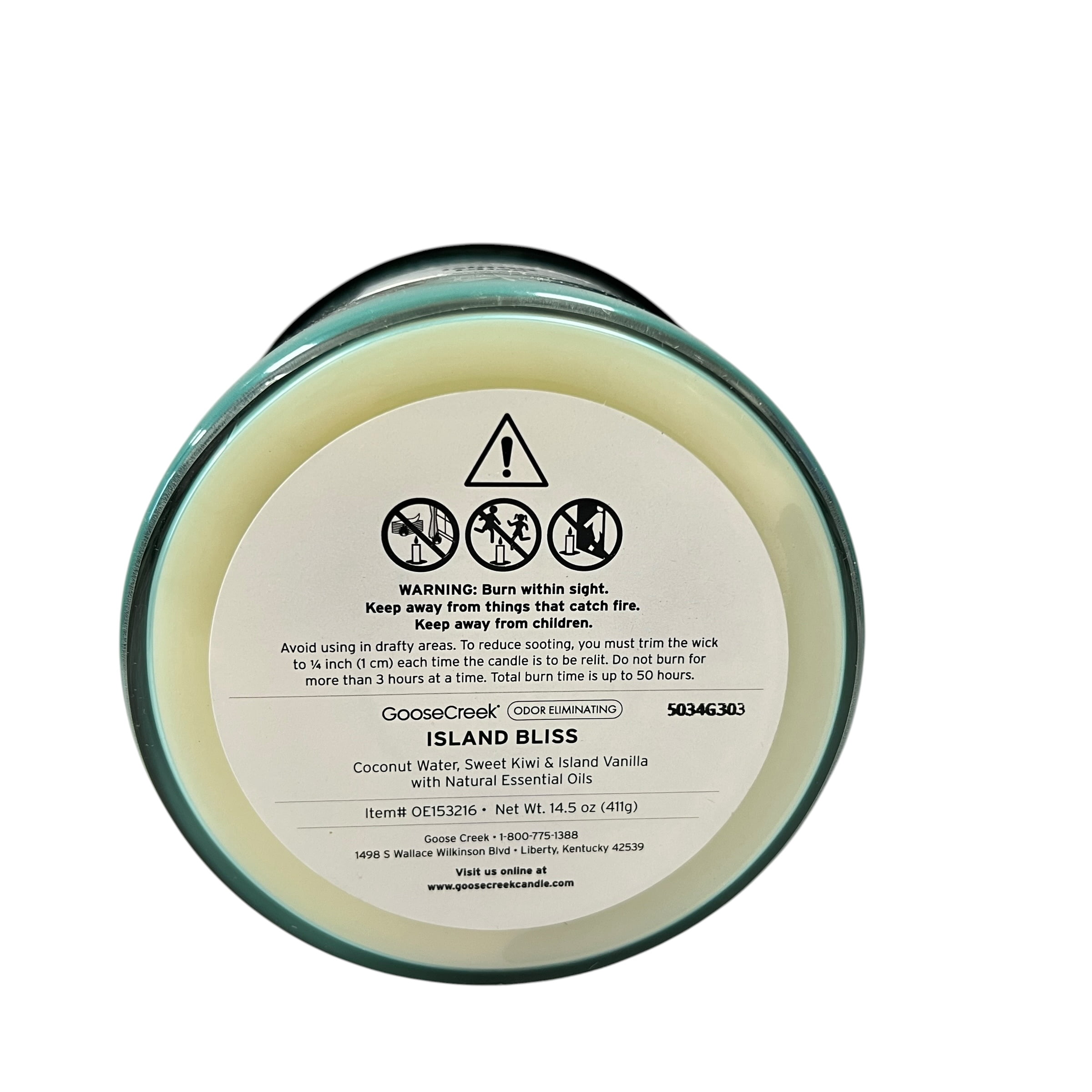 Goose Creek Island Bliss Odor Eliminating Scented 3 Wick Candle 14.5 oz
