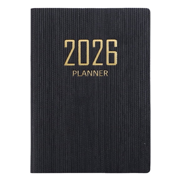 Weekly Planner 2026, Calendar Planner, A5 Notebook Organizer Planner Daily Planner Notebook Travel Diary, 2026 Weekly Appointment Book, Daily Hourly Planner 2026, 1Pc, Multicolor(Black,8.1x5.7")