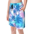 thumbnail image 6 of PAYOHTO Boy Swim Trunks Medium Size 10-12 Teens Boy Beach Board Shorts Palm Tropical Pattern Exotic Quick Dry Bathing Suit Swimwear, 6 of 9