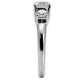 thumbnail image 4 of High polished (no plating) Stainless Steel Ring with AAA Grade CZ in Clear for Women Style TK004, 4 of 4