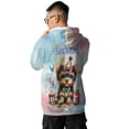 thumbnail image 5 of Happy Birthday Cute Puppy Yorkshire Terrier with Cake Gifts Party Hat All Over Print 3D Hoodie Unisex Merch Hoodies Yorkie Dog Lover Gifts - 00029, 5 of 6