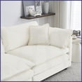 thumbnail image 5 of White 4-Seater Chenille Modular Sofa - Free Combination, Comfy for Living Room, 5 of 8