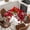 Green Red White Brown, variant on Red Christmas Round Tablecloth, Fitted Table Cover with Elastic for 36"-44" Round Tables, Snowman Xmas Tree Snowflake Winter Table Cloth Outdoor Indoor Dinning Party Waterproof Tablecloths