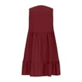 thumbnail image 5 of Women's Sleeveless V Neck A Line Casual Dress Flowy Lightweight Summer Everyday Outfit Comfortable Breathable Fashionable Womens Casual Trendy Midi Dresses, 5 of 5