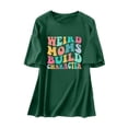 thumbnail image 4 of Lkhaha Women T Shirt Colorful Letter Print Oversize Short Sleeve Casual Crew Neck Fashion Y2K Clothes 2026 Dark Green M, 4 of 4