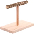 thumbnail image 1 of Bird Perch Table Stand Natural Tree Branches T Shape Grinding Training Toy Cockatiel Conure Cockatiel Love Bird Perch Stand Table Top for Birds,L, 1 of 10