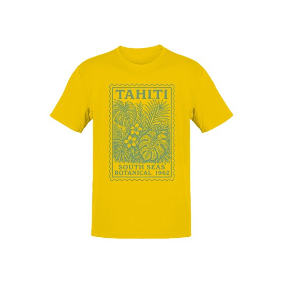 Tahiti Botanical Stamp Art 1962 Men's T-shirt