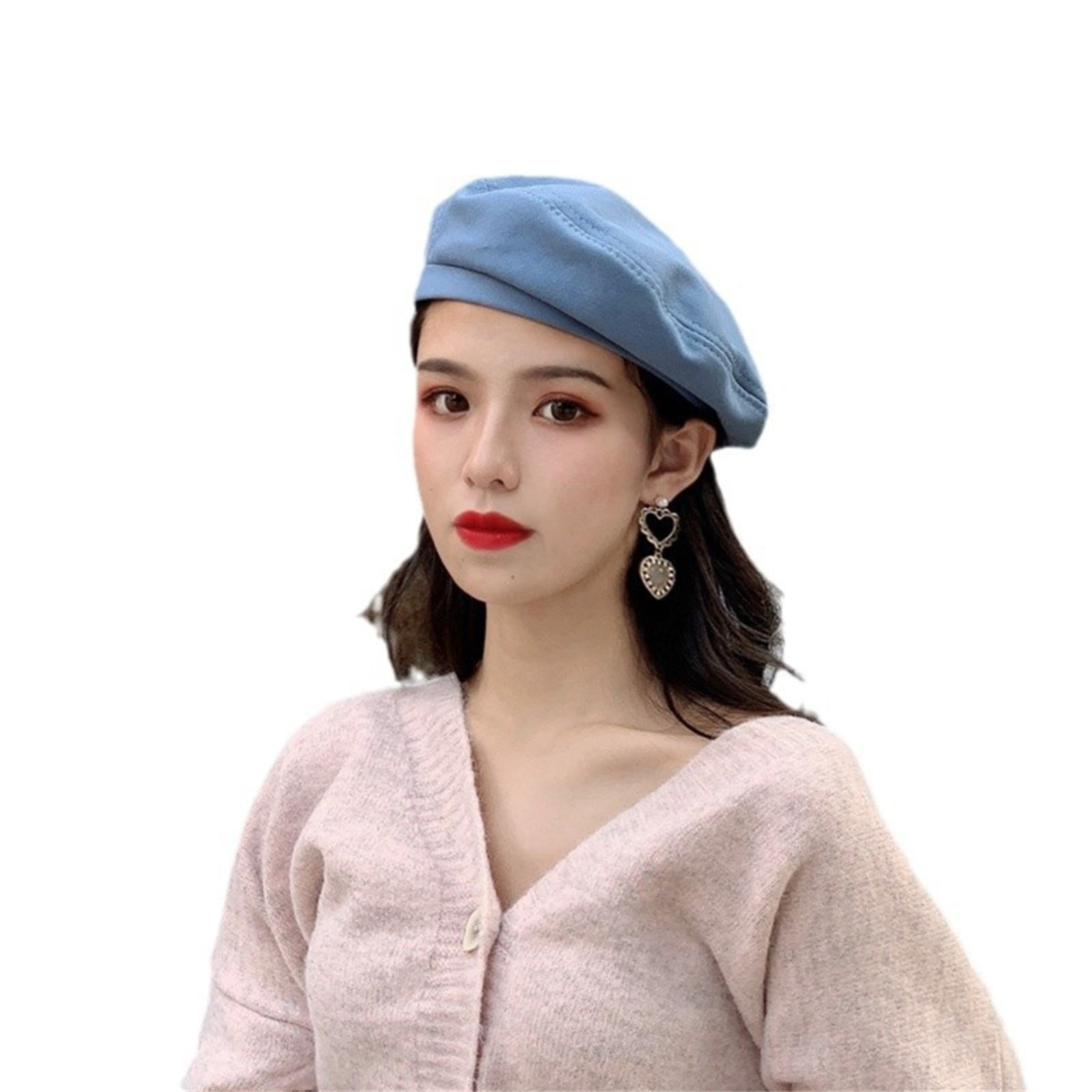 4154 Summer Beret Hat For Women, Breathable Thin Beret Hat Adjustable ZARSIO Summer French Pearl Beret Breathable Thin Beret Hat  main image 2