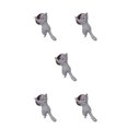 thumbnail image 3 of Destyer Support de Cellulaire Chat Mignon 1/2/3/5 Tablettes Bureau Voiture Support Universel Gris 5 Pcs, 3 of 6