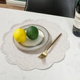 thumbnail image 1 of enqiretly Simple Imperméable et Résistant à l'Huile Circulaire Carré imitation Chanvre PU Seal mat coaster, 1 of 1