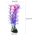 thumbnail image 2 of Unique Bargains 2 Pcs Aquarium Plants Decorations Artificial Aquatic Plant Purple 4.72", 2 of 6