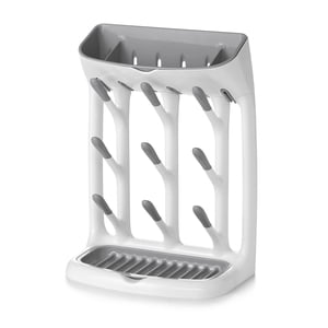 OXO Tot Space-Saving Baby Bottle Drying Rack, White