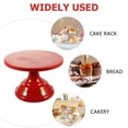 thumbnail image 3 of Dessert Serving Plate 10 Inch Red Round Cake Stand Wedding Props Snacks Cookies Built God Tough Paper Cup Wrought Iron, 3 of 6