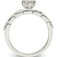 thumbnail image 2 of Sterling Silver Polished Cz Wedding Ring Set (Size 6) Made In India qr7295-6, 2 of 5