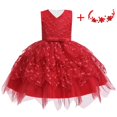 thumbnail image 1 of Niños tul tutú fiesta de cumpleaños vestido de princesa para niñas bebés encaje Floral niños ropa boda graduación elegante disfraz 5T (etiqueta 120) Gao Jinjia LED, 1 of 2