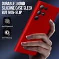thumbnail image 4 of for Samsung Galaxy S23 Case, Thin Liquid Silicone Case,Shockproof,Slim Thin Phone Case for Samsung Galaxy S23,Full Body Screen Camera Protective Cover-Red 2-sam s23-03, 4 of 14