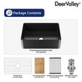 thumbnail image 6 of 30 in. Farmhouse/Apron-Front Single Bowl Fireclay Workstation Kitchen Sink in Matte Black, 6 of 10