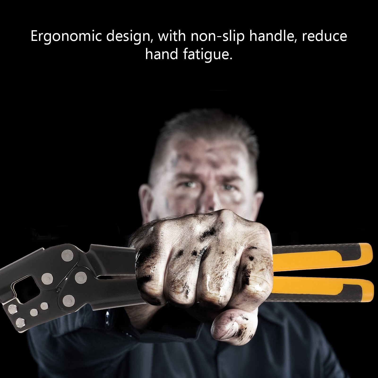 LEORX 1Set Orange Stud Crimper for Keel Fastening Crimping Tool Metalworking