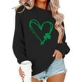 thumbnail image 5 of St Patricks Day Sweatshirt for Women Irish Shamrock Pullover Shirts Tops Long Sleeve Crewneck Saint Patty's Shirt, 5 of 6