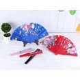 thumbnail image 6 of HUNANBANG 1 Dozen 12 Pieces Folding Hand Fans Church Wedding Gift, Party Favors, DIY Decoration Gift Size9 Wholesale 12pack (Black), 6 of 10