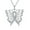 White, variant on Butterfly Necklace 925 Sterling Silver with Crystal Cancer Survivor Jewelry Gifts for Women