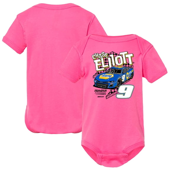 Girls Newborn & Infant Hendrick Motorsports Team Collection  Pink Chase Elliott Car Bodysuit