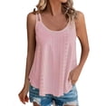 thumbnail image 1 of Playeras,Blusas y Tops,Ropa para Mujer Damas Camisetas Chalecos para mujer Verano Casual Moda Tops Correa Gasa Sin mangas Camiseta sin mangas (Red, S), 1 of 6