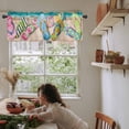 thumbnail image 6 of Colorful Flip Flops Kitchen Valances for Windows 42x12 Inch Kitchen Curtains Valances Rod Pocket Summer Blue Beach Ocean Bathroom Window Valances for Window Treatment Decor, 6 of 6