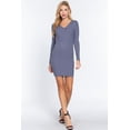 thumbnail image 2 of Long Slv V-neck Sweater Mini Dress, 2 of 5