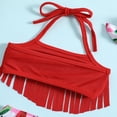 thumbnail image 4 of Trajes de baño Laklulu para niñas, bañador para niñas, bañador para niñas pequeñas, bañador para niñas, bañador deportivo de playa con flecos de 2 piezas, 4 of 6
