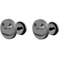 thumbnail image 3 of Stainless Steel Gothic Skull Cut Face Coktail Party Halloween Biker Stud Earrings, 3 of 4
