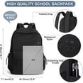 thumbnail image 3 of School Backpack for Girls Water Resistant High School Book Bag Simple Backpack for Teens Boys Girls, Lightweight Simple Middle School Back Pack Daypack, 3 of 5