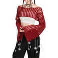 thumbnail image 4 of Women’s Cropped Knit Shrug Top Lightweight Bell Sleeve Summer Cover-Up, Soft Breathable Cropped Cardigan Shrug for Casual & Beach, Cropped Shrug Women, 4 of 12