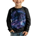 thumbnail image 3 of FUIALDOLG 2 Pack Girls Long Sleeve Shirts Wolf Nebula Soft Loose T-Shirts Crew Neck Layering Tees for Youth Teen Girls 11-12 Years, 3 of 6