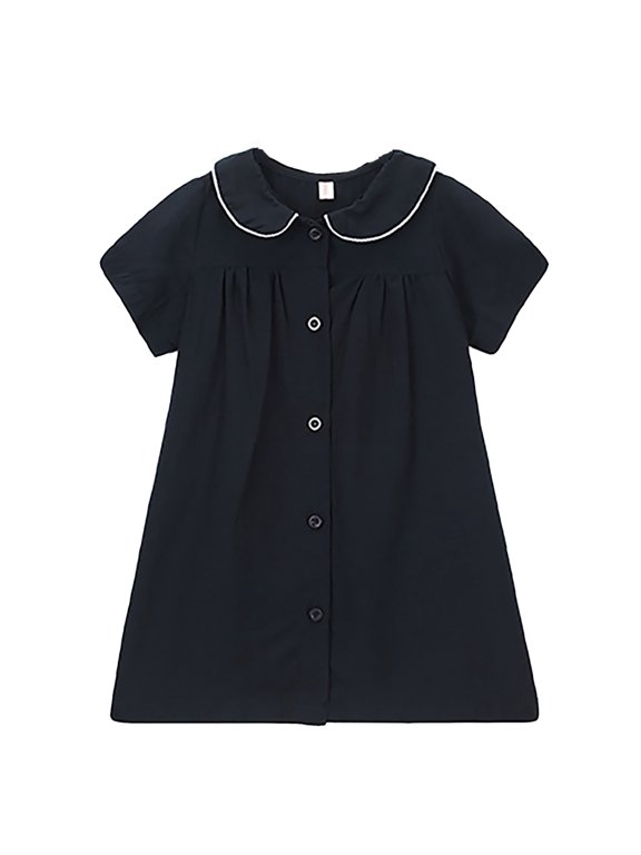 Toddler Girls School Uniform Dress Navy 2-3 Years