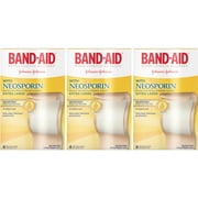3 Pack Band-Aid Adhesive Bandages Plus Antibiotic Extra Large - 8 Count Ea